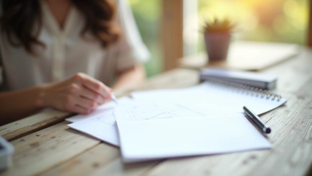 Notebook with purchase decision list and calendar marking waiting period