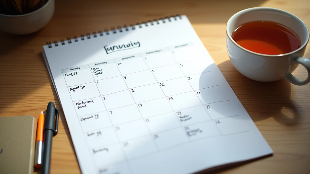 Calendar with daily expense notes and highlighted spending patterns